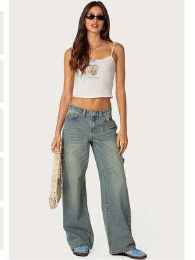 🩵Edikted Carpenter Low Rise Baggy Jeans